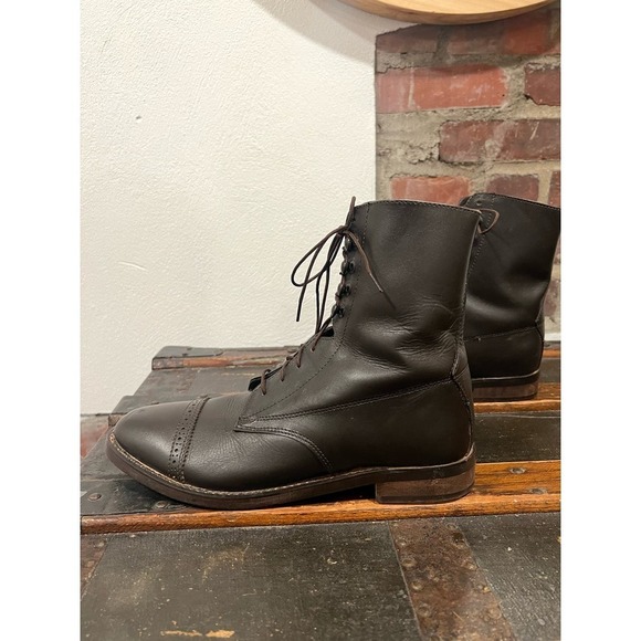 Ladies Dublin Leather Riding Boots Brown - Picture 3 of 8